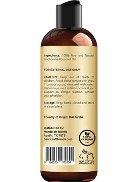 Handcraft Blends 8 fl oz bottle next to everyday items for scale