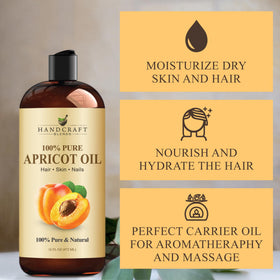 Handcraft Blends oil pouring from bottle into palm highlighting cold-pressed purity