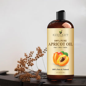 Handcraft Blends apricot oil drop on skin demonstrating lightweight absorption benefit