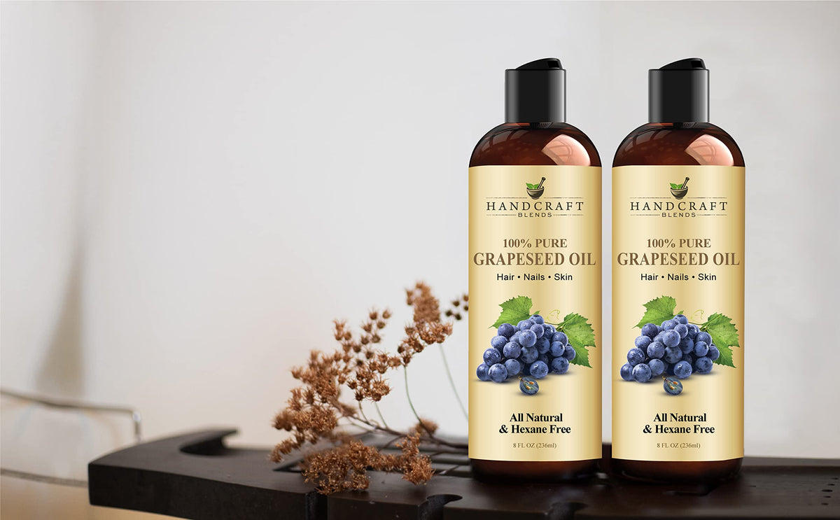Handcraft Blends bottle staged in bath area suggesting relaxing massage benefit