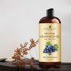 Handcraft Blends grapeseed oil on skin absorbed quickly for lightweight moisture