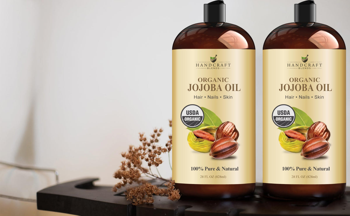 Handcraft Blends bottle beside towel in spa setting showing professional-grade use