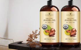 Handcraft Blends bottle beside towel in spa setting showing professional-grade use