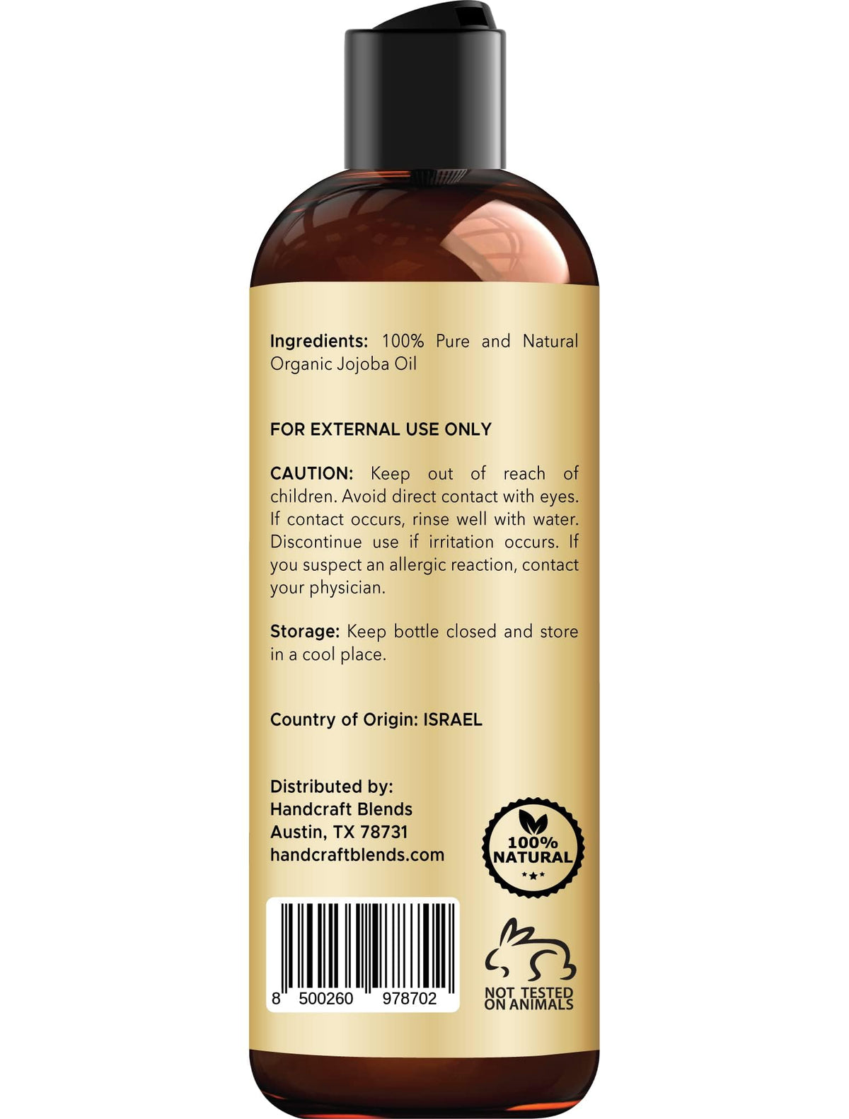 Handcraft Blends jojoba oil texture close-up highlighting nutrient-rich, cold-pressed finish