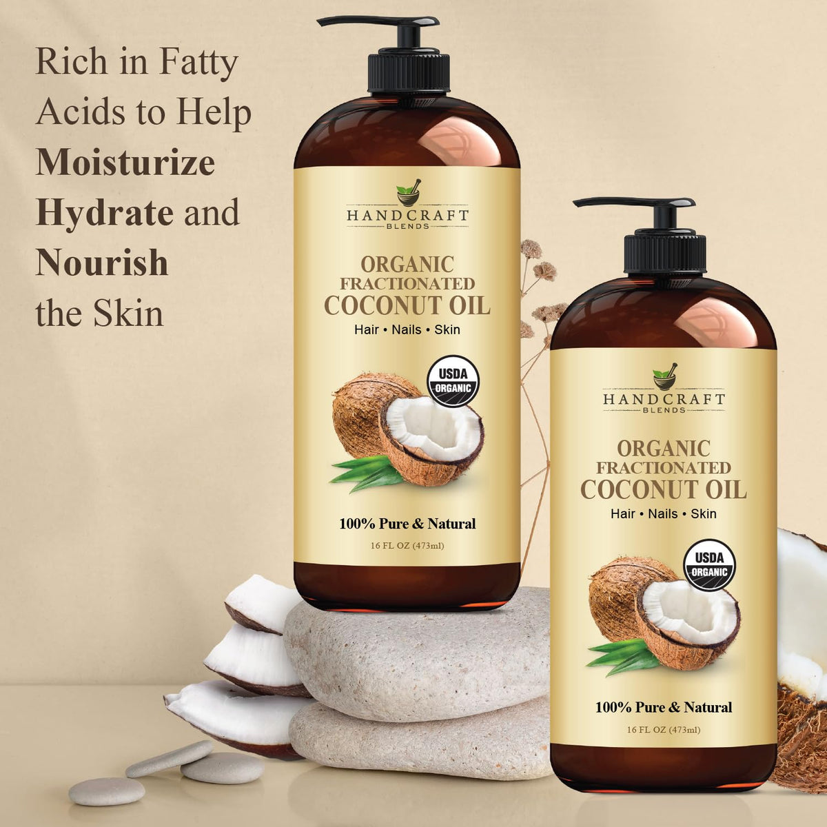 Handcraft Blends pouring clear oil close-up highlighting lightweight texture