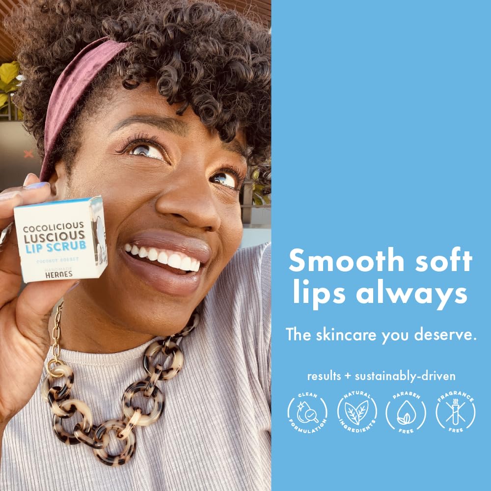 Handmade Heroes applying lip scrub with fingers to hydrate and smooth
