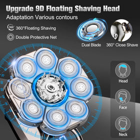 Handsomemen 9D floating heads closeup illustrating contour following for comfort