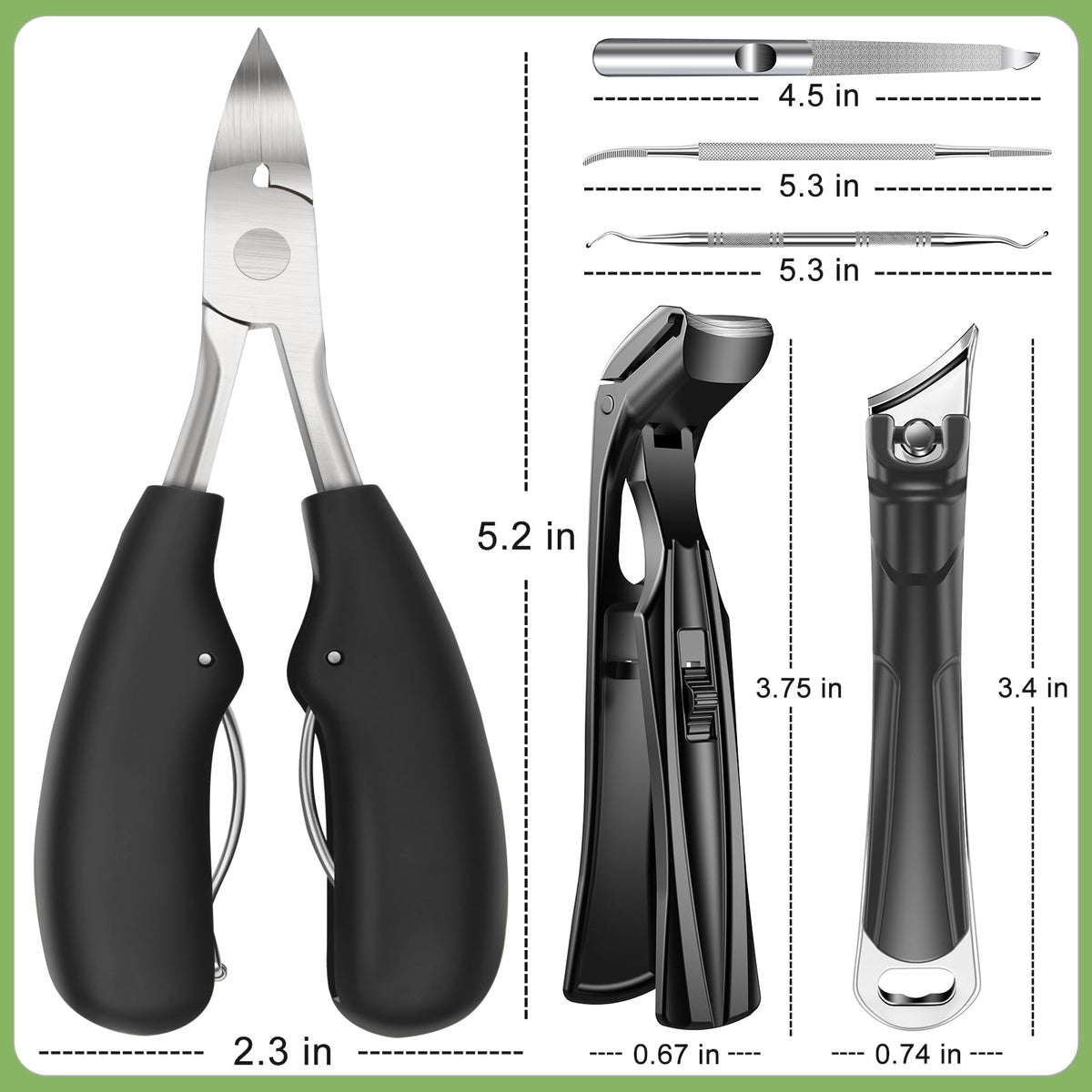 HANDWENG clipper held in hand to show scale and ergonomic long-handle comfort grip