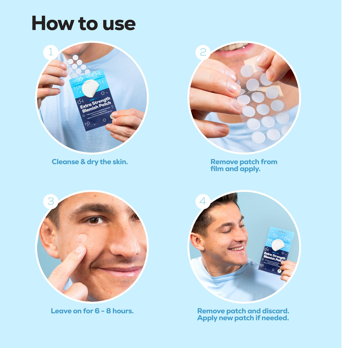 HANHOO overnight bedside patch application showing healing support