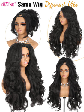 HANNE length comparison on mannequin shows 26-inch scale and dramatic length benefit