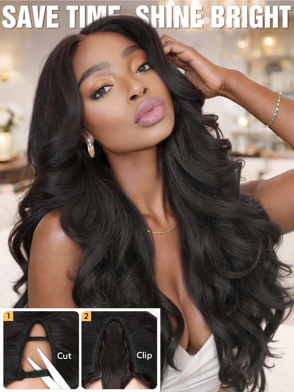 HANNE styling with heat tool demonstrates 356°F heat resistance for versatile looks