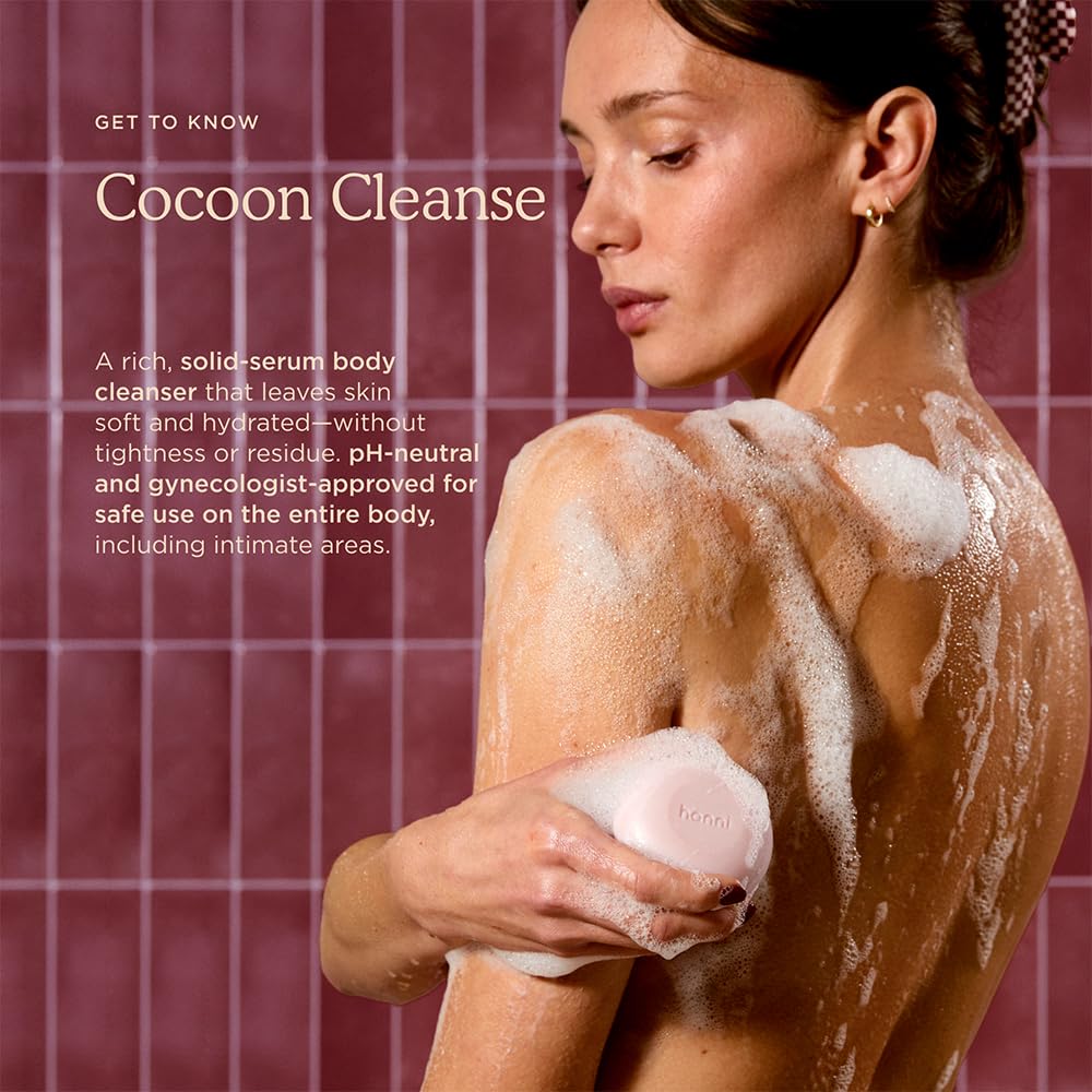 HANNI creamy texture close-up showing cushiony, hydrating lather