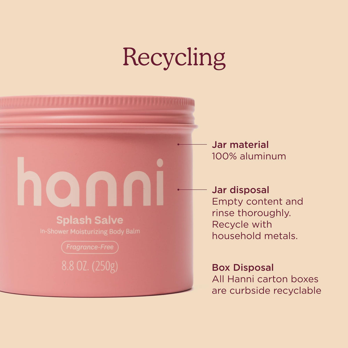HANNI label close-up noting National Eczema Association acceptance