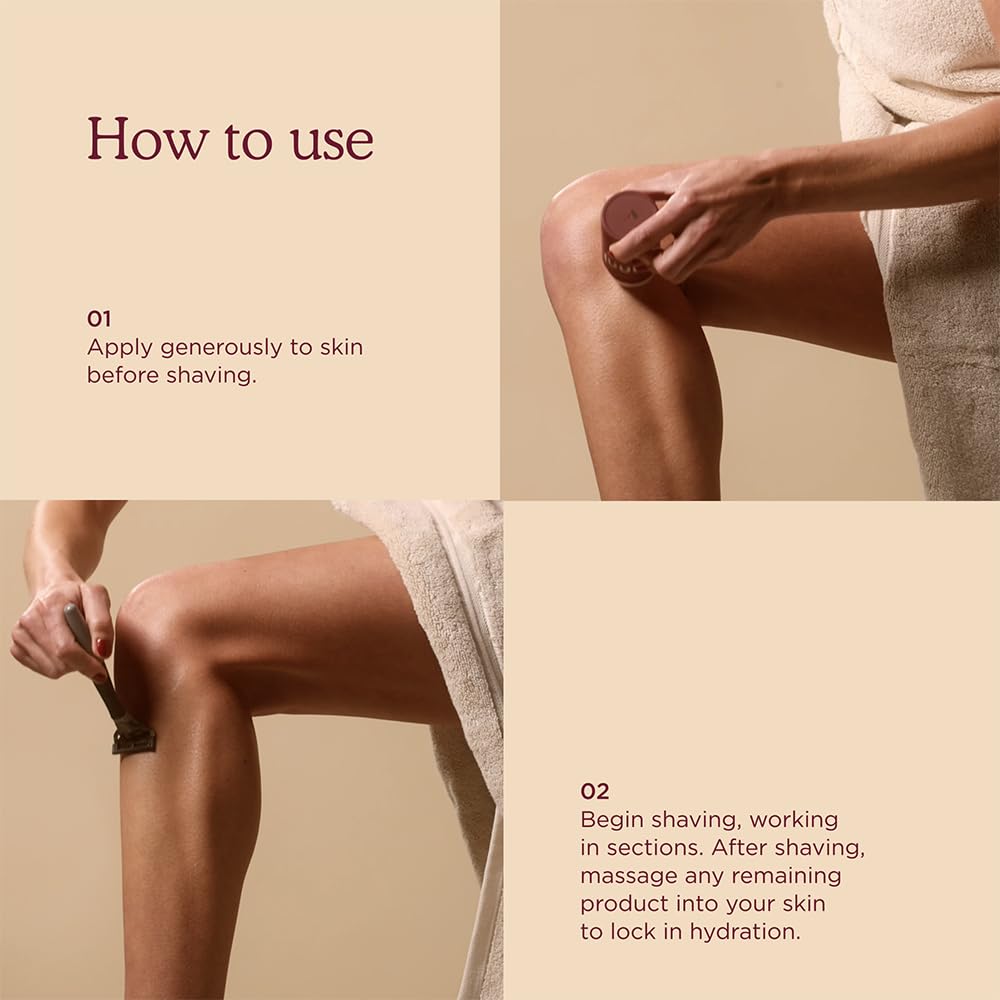 Applying HANNI Shave Pillow to leg for a smooth shave and reduced irritation