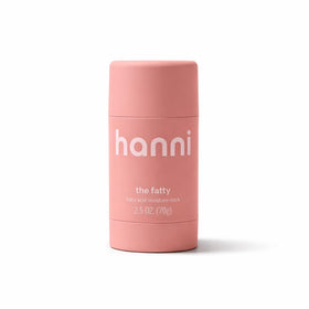 HANNI stick front view showing compact travel-friendly moisturizer