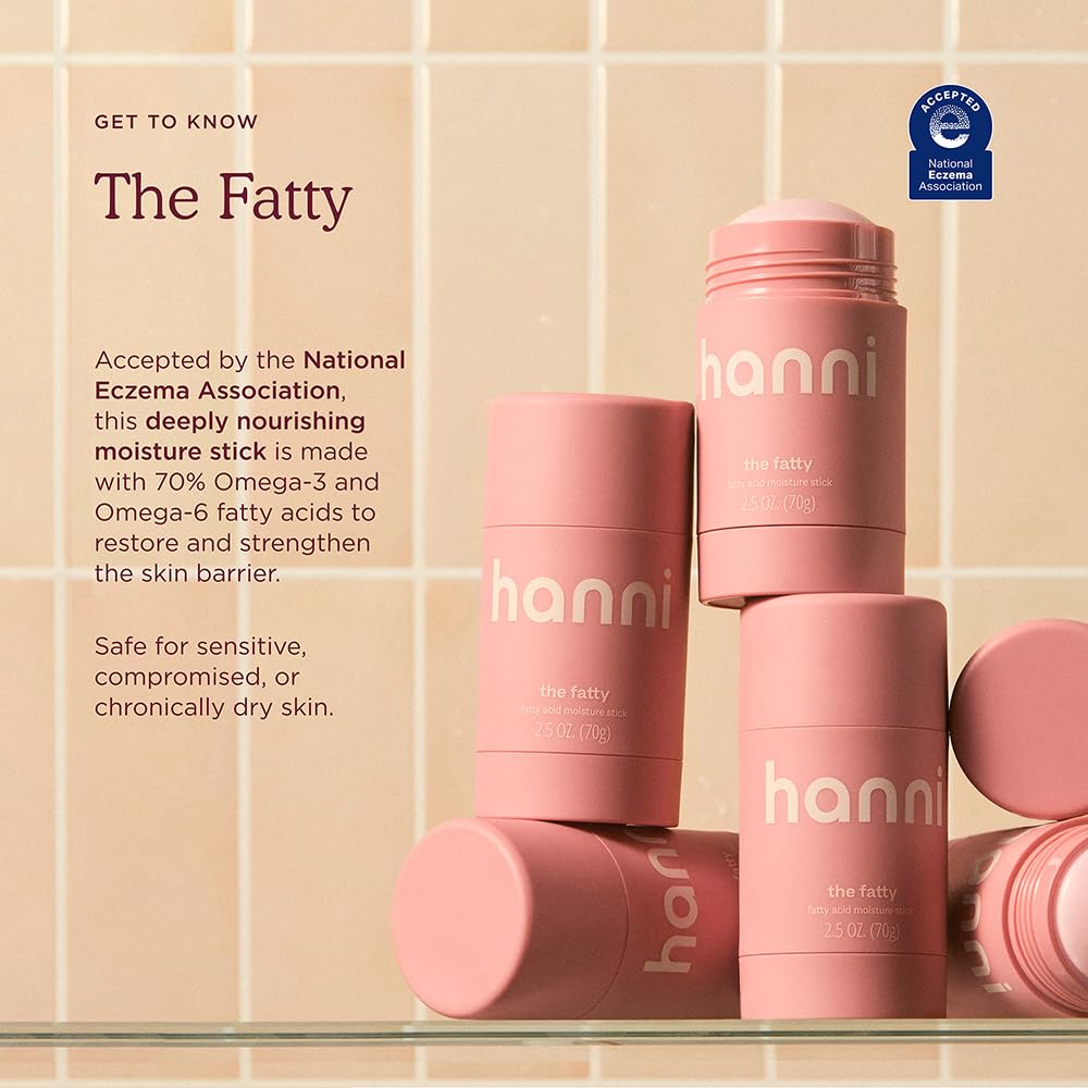HANNI texture close-up highlighting rich fatty acid balm for deep hydration