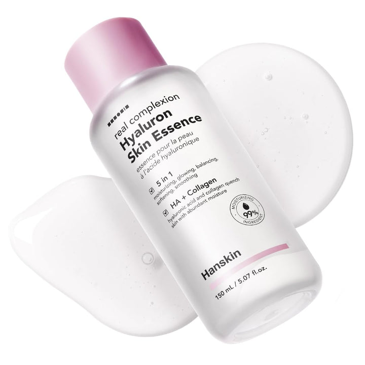 Hanskin front packaging showing hyaluron toner and glass-skin benefit