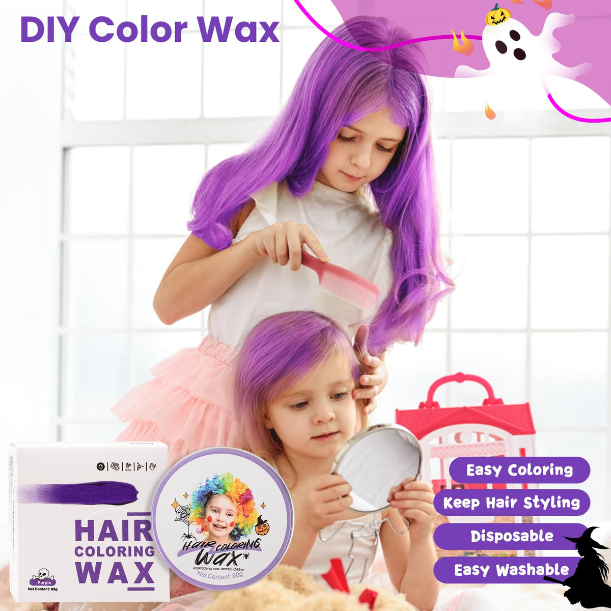 Hansuby application with fingers spreading wax, fast styling and instant color benefit