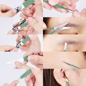 HANTEKAS tool in use pushing cuticle with control for neat nail edges