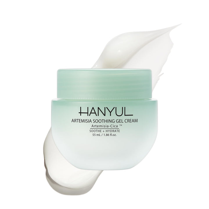HANYUL front packaging showing calming gel cream and benefits