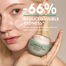 HANYUL ingredient panel showing artemisia, cica, niacinamide details