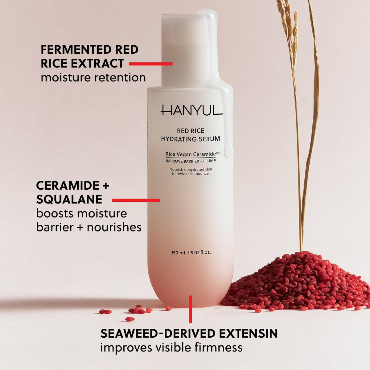 Hanyul pump and cap detail highlighting clean dispensing and convenience