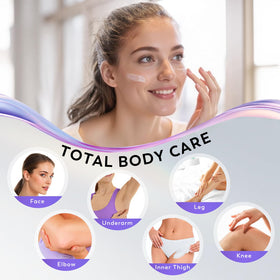 HANYWIL applied to elbow to treat body hyperpigmentation and improve tone
