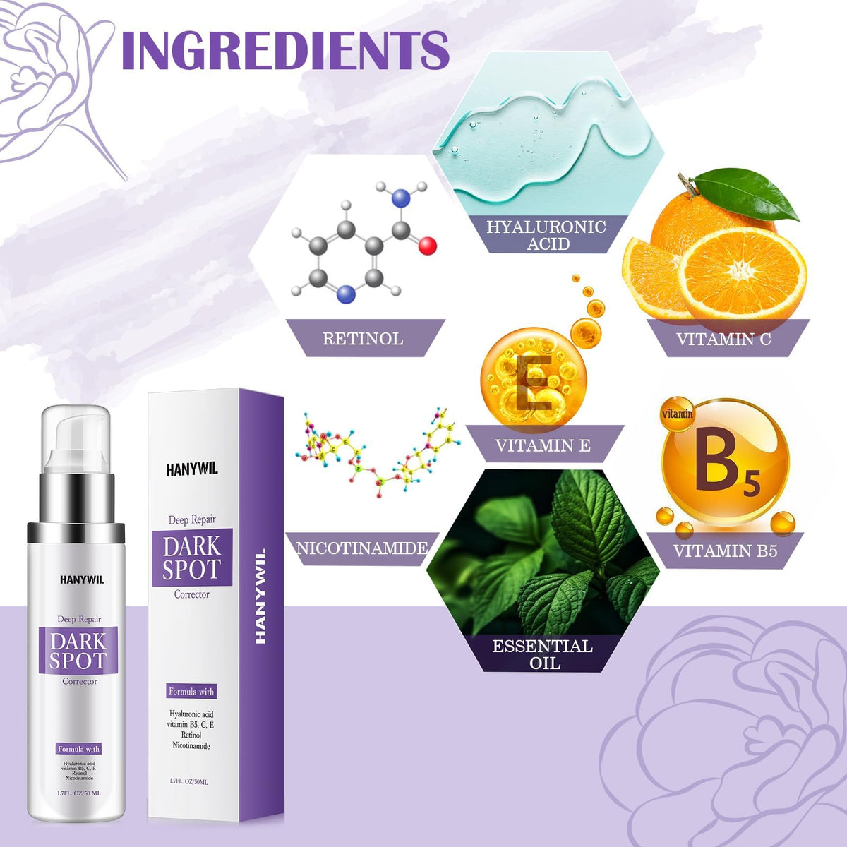 HANYWIL applied on cheek illustrating targeted dark spot treatment benefits