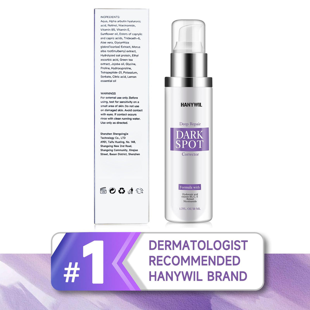 HANYWIL serum texture drop on fingertip demonstrating lightweight absorbency