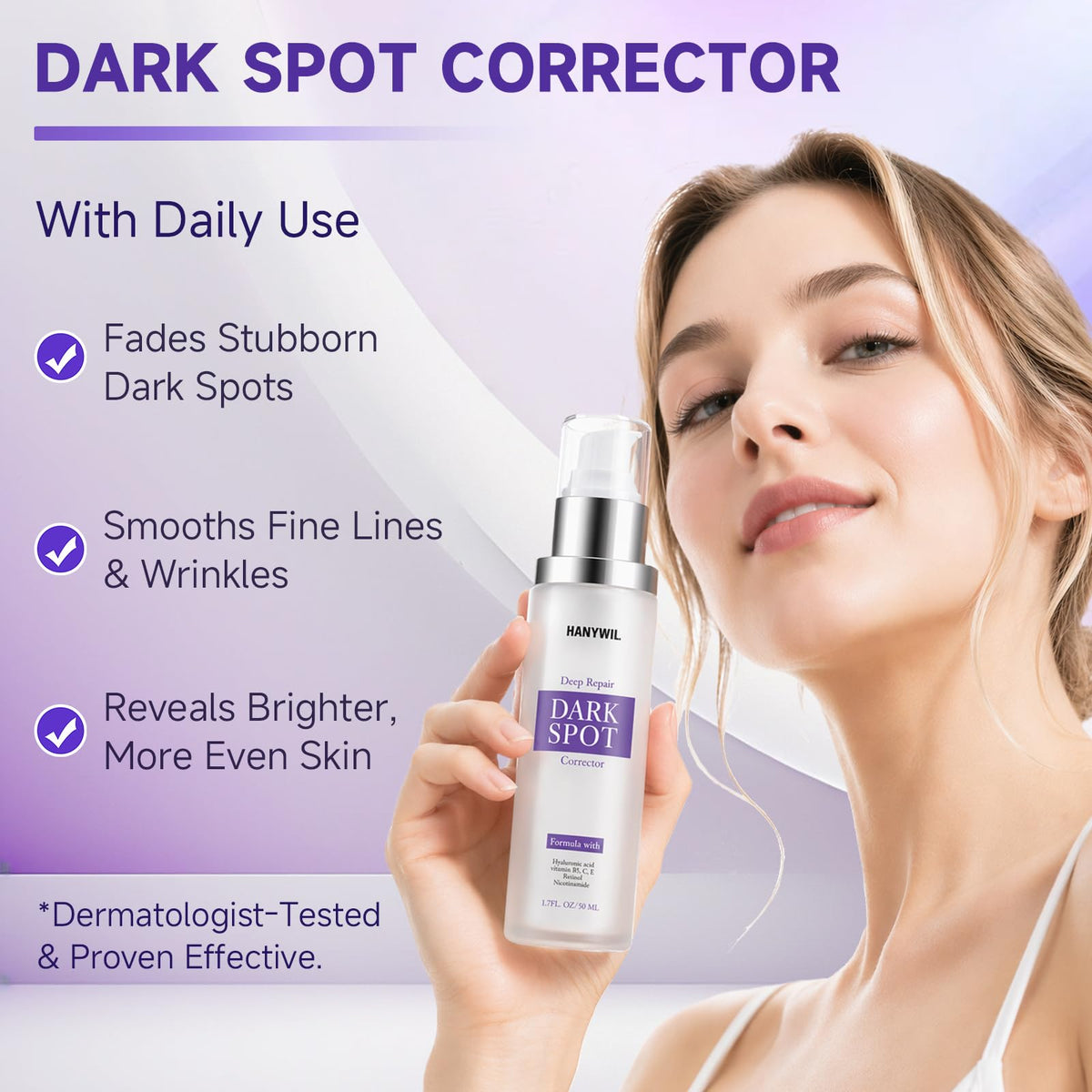 HANYWIL dropper dispensing serum texture for fast absorption benefit