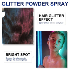 HANYWIL texture on skin highlighting quick-dry glitter for lasting shine