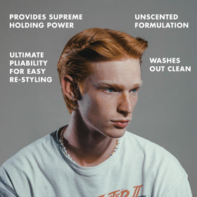 Hanz de Fuko styled side profile showing high hold matte texture and natural movement