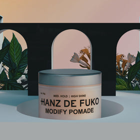Hanz de Fuko in bathroom styling scene showing quick morning grooming advantage