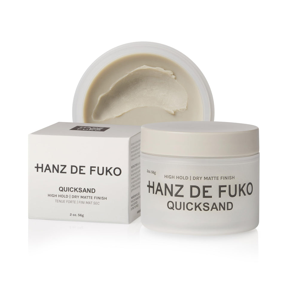 hanz de fuko front jar showing label and compact 2 oz size benefit