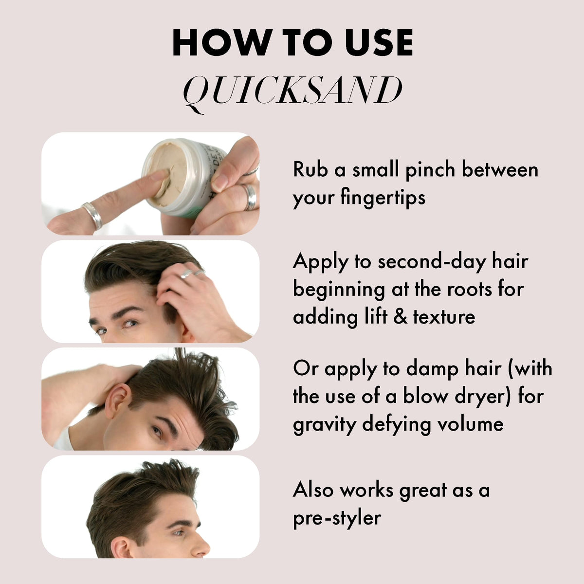 hanz de fuko jar staged with other styling products for mixed routine benefit