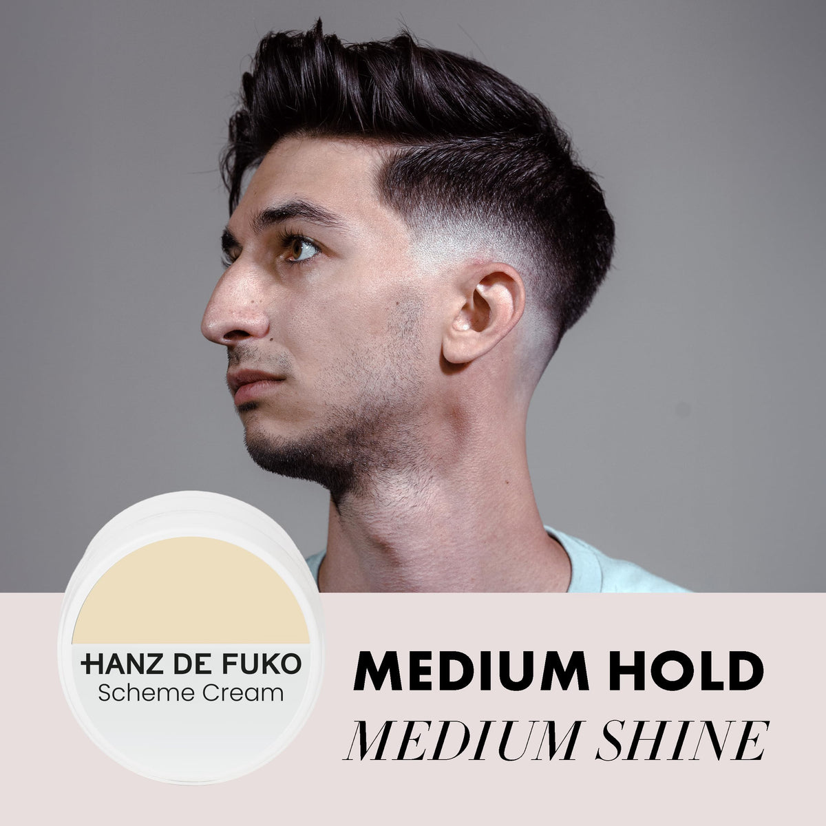 Hanz de Fuko kit beside coin showing travel-size convenience and portability