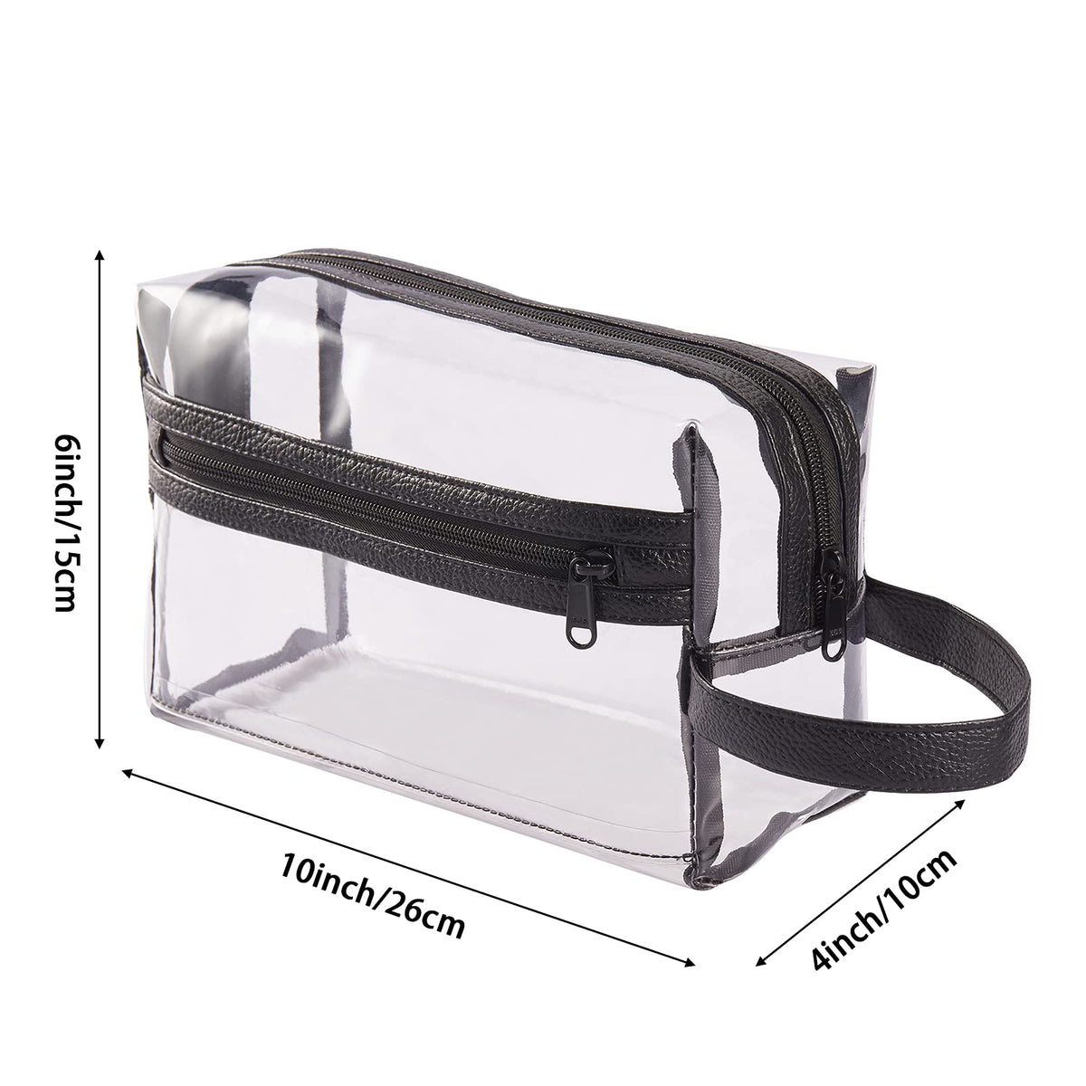 HAOGUAGUA closeup of heavy-duty zipper and PU strap for secure carry
