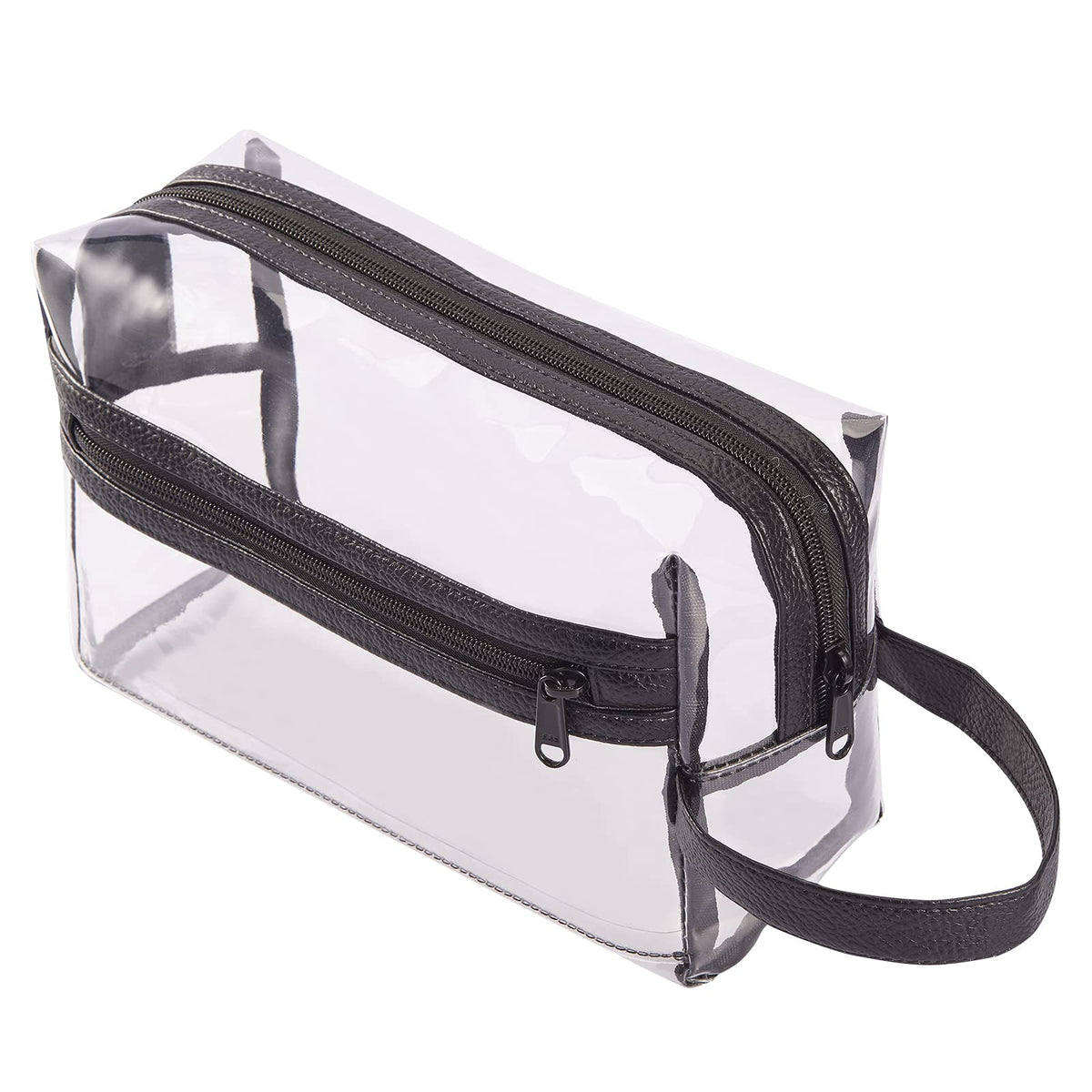 HAOGUAGUA front view of clear toiletry bag for fast packing