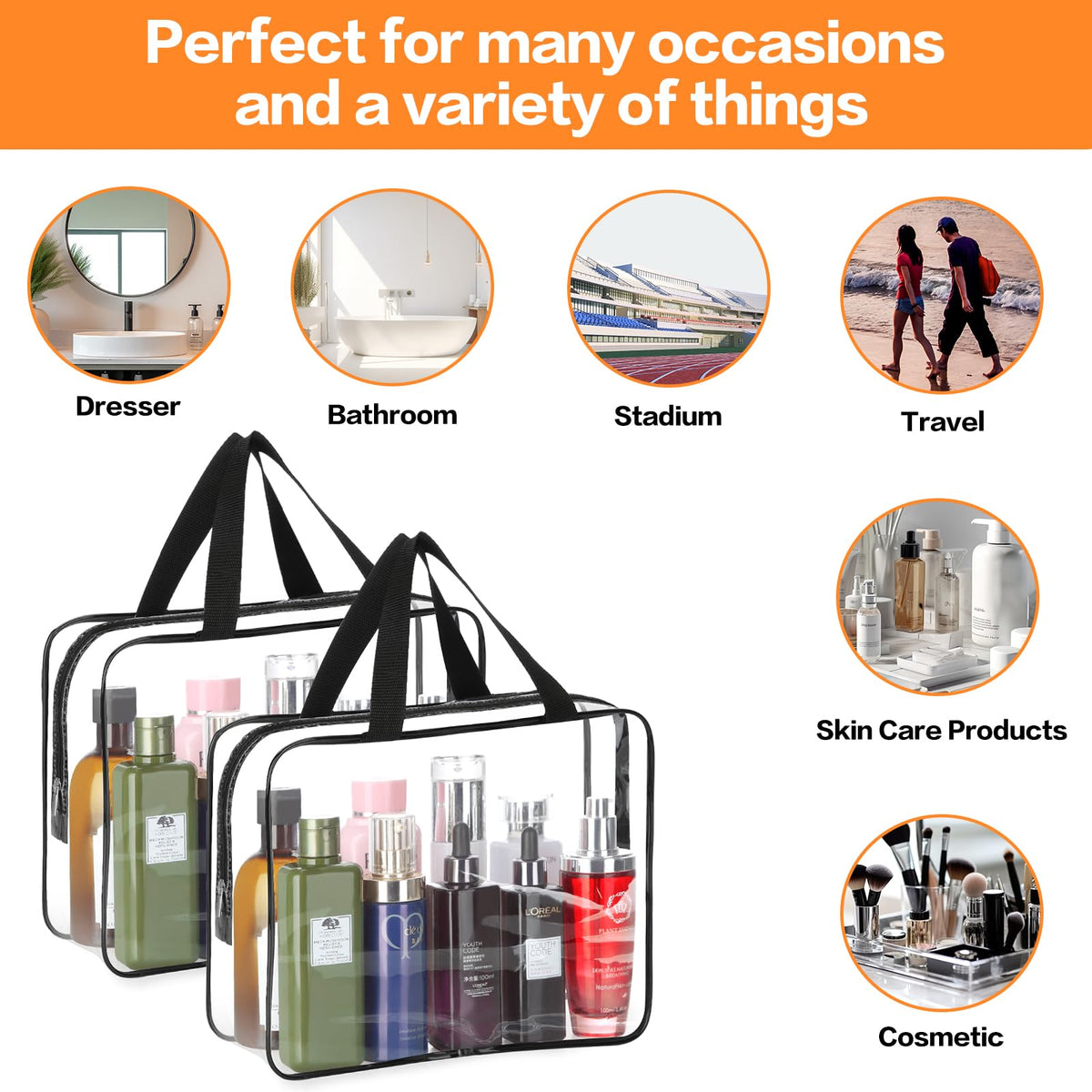 HAOGUAGUA tote held in hand to show size and portable scale