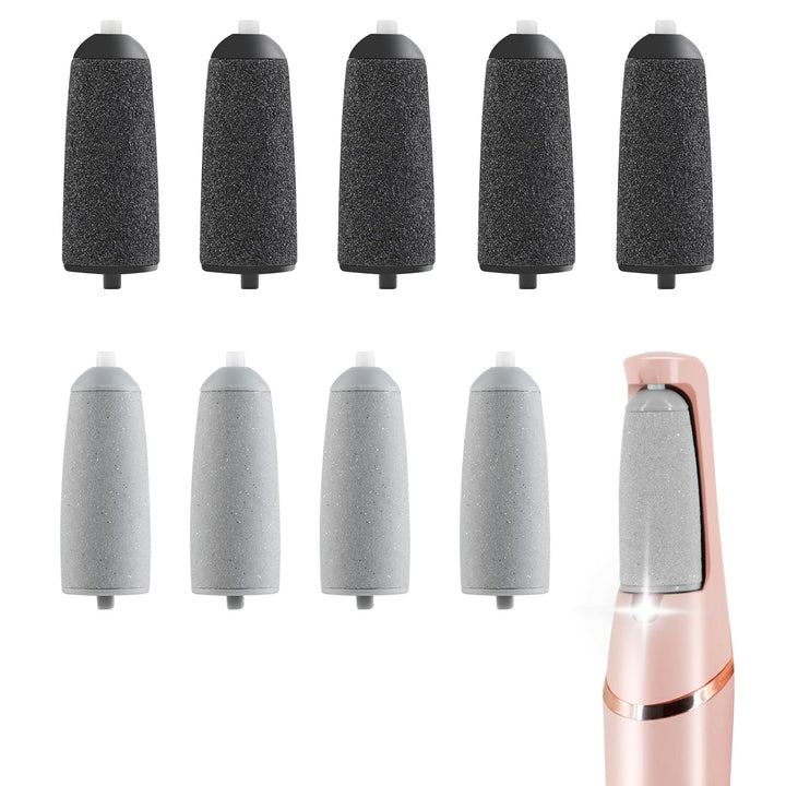 Haootadiy front view of 9-pack replacement rollers showing contents and packaging, clear benefit