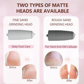 Haootadiy fine and coarse roller heads close-up for gentle or intensive exfoliation