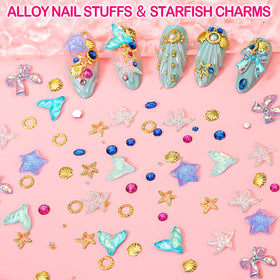 haozher manicure in use with charms for eye-catching nails