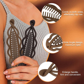 Hapdoo used to create an elegant French twist for polished, comfortable styling