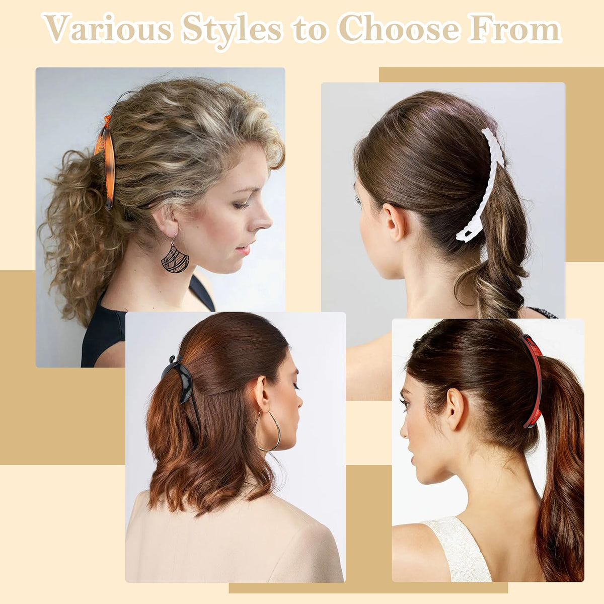 Hapdoo small claw clip detail with smooth edges for snag-free styling