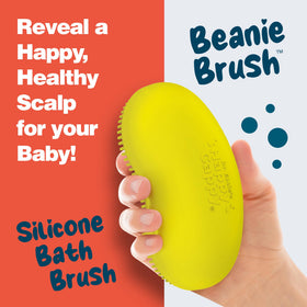 Happy Cappy used during baby bath demonstrating calming, effective cradle cap care