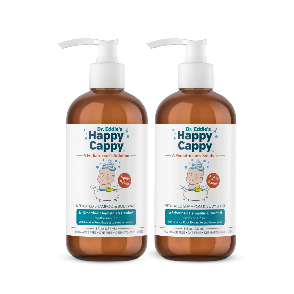 Happy Cappy front packaging showing bottle and pack benefits