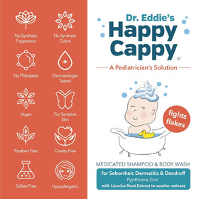 Happy Cappy bottle in adult hand showing 8 fl oz scale