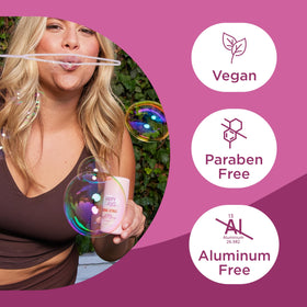 HAPPY CURVES being applied under breast illustrating gentle protection for sensitive skin