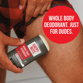 HAPPY NUTS deodorant texture close-up highlighting smooth application benefit