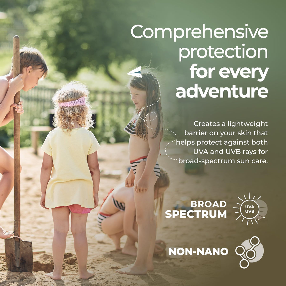 Happy Ocean tube in a beach bag illustrating travel-ready compact sunscreen convenience